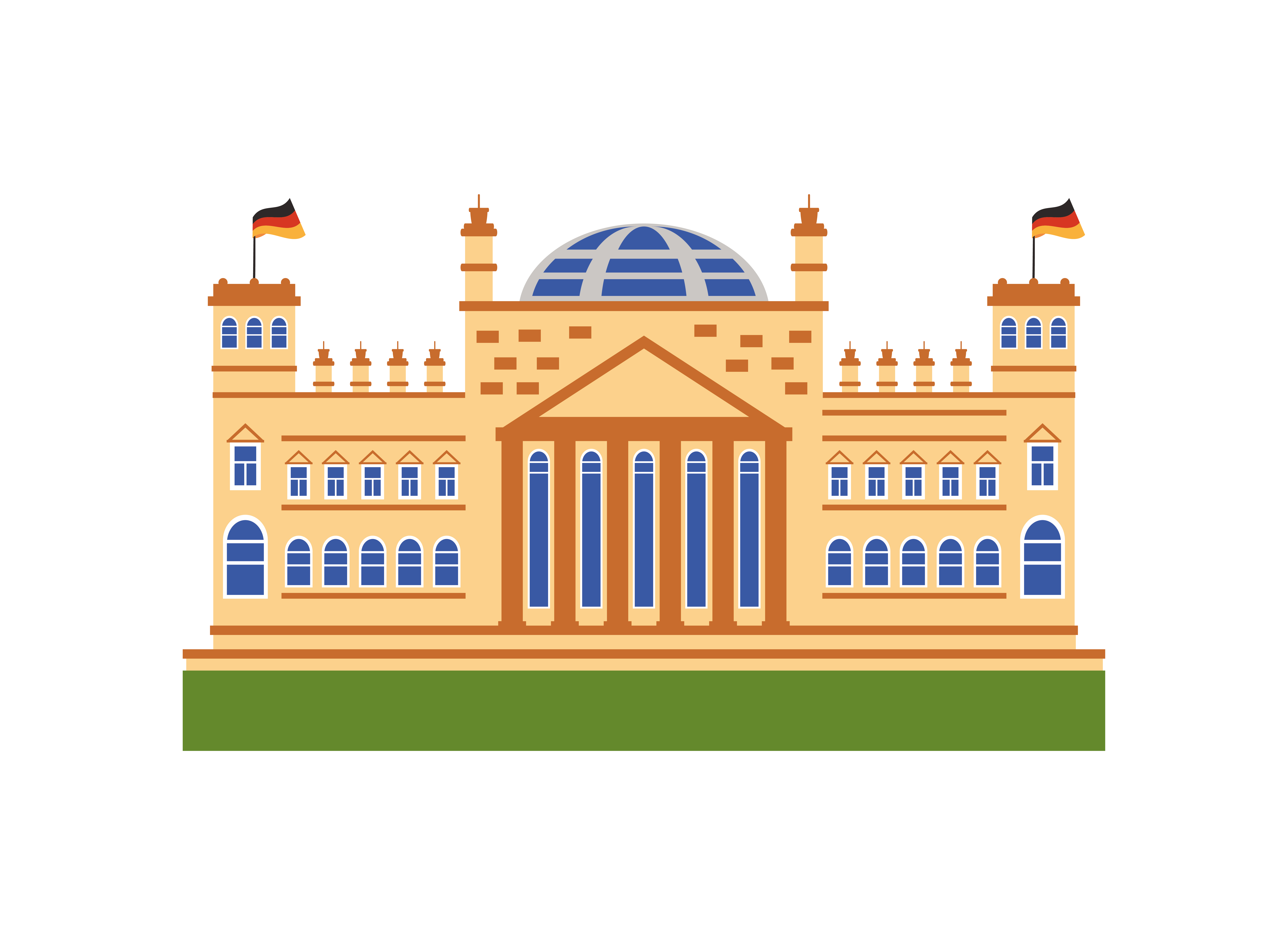 Illustration des deutschen Bundestages. Copyright: djvstock Illustration des deutschen Bundestages